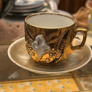 Beautiful cup and saucer made In Germany stamped on both bottom of cup / saucer